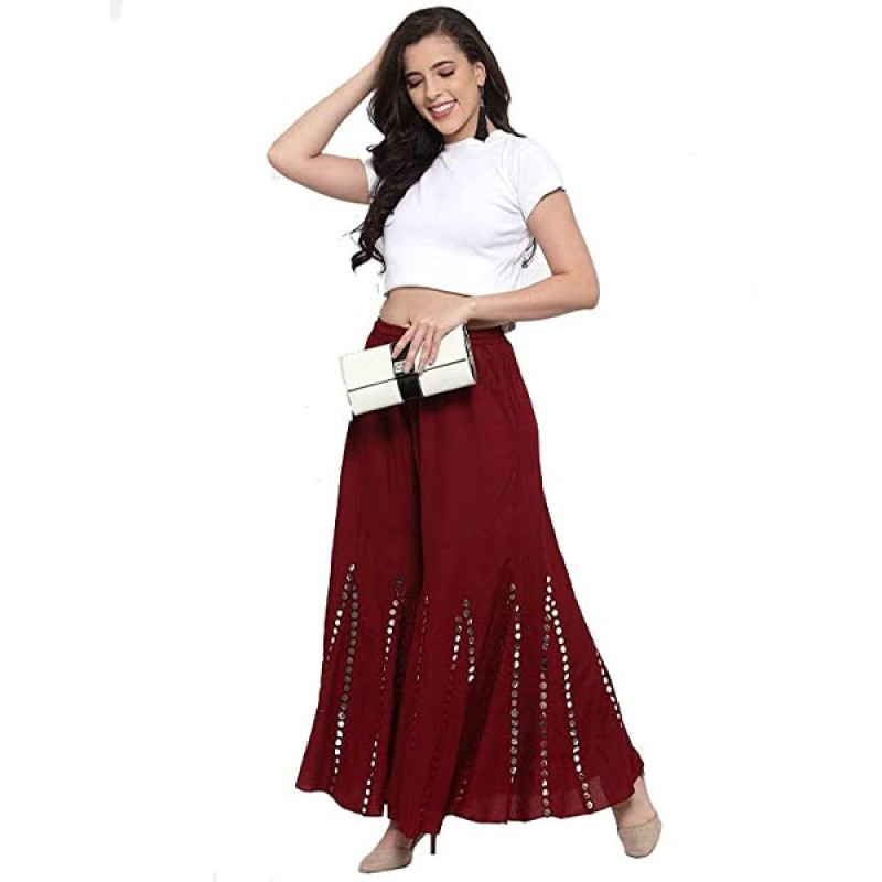 Women's Art Work Rayon Sitara Palazzo